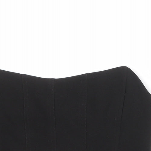 Nasty Gal Girls Black Polyester Cropped Tank Size S Sweetheart Zip