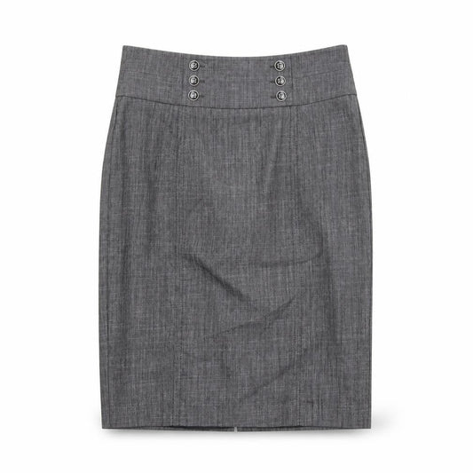 Principles Girls Grey Cotton Straight & Pencil Skirt Size 12 Years Regular Zip