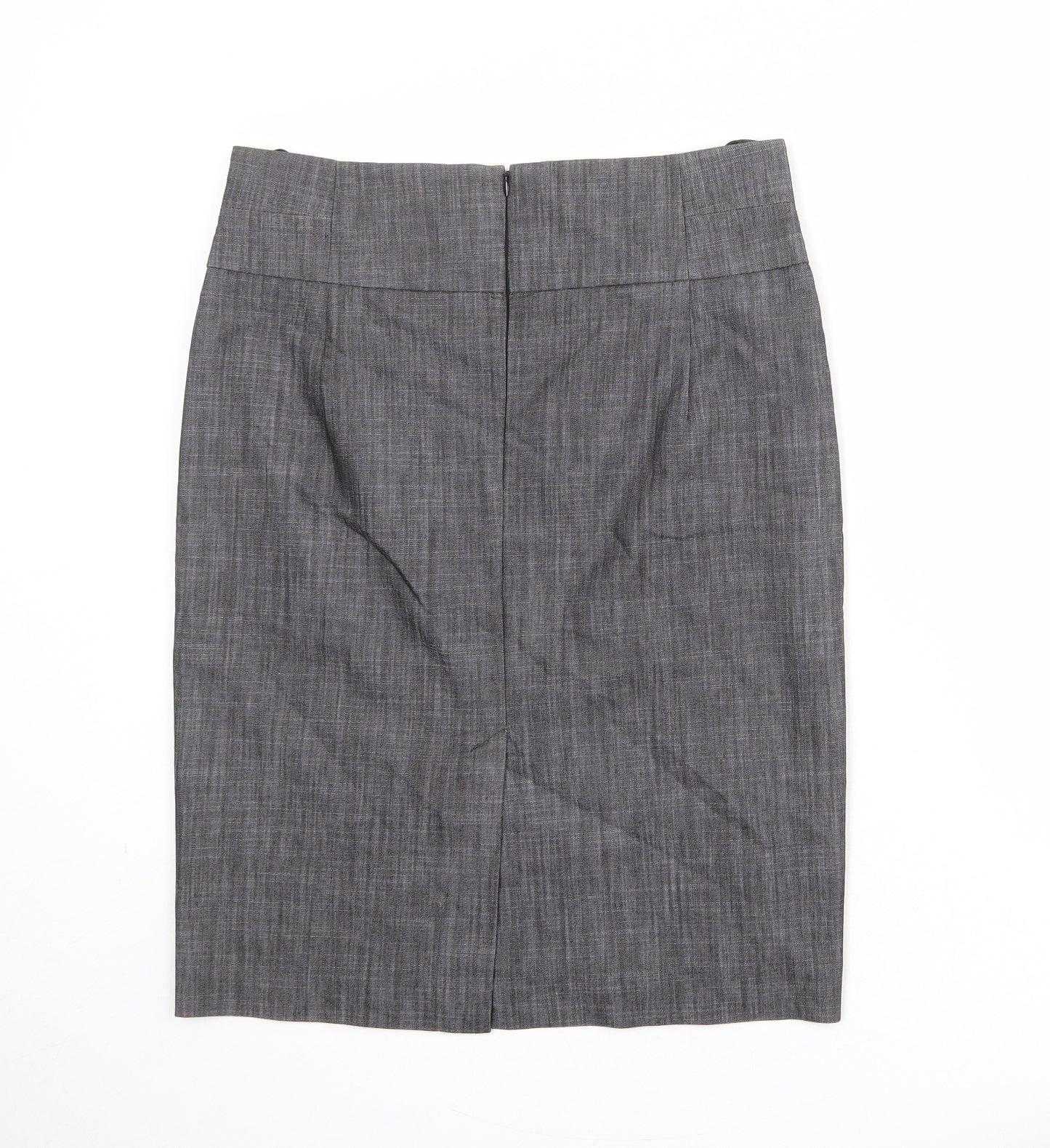 Principles Girls Grey Cotton Straight & Pencil Skirt Size 12 Years Regular Zip