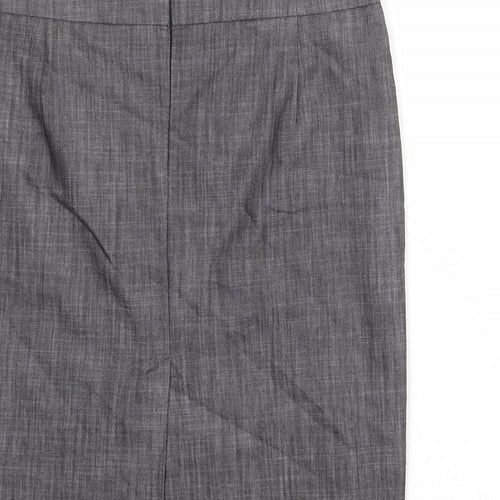 Principles Girls Grey Cotton Straight & Pencil Skirt Size 12 Years Regular Zip