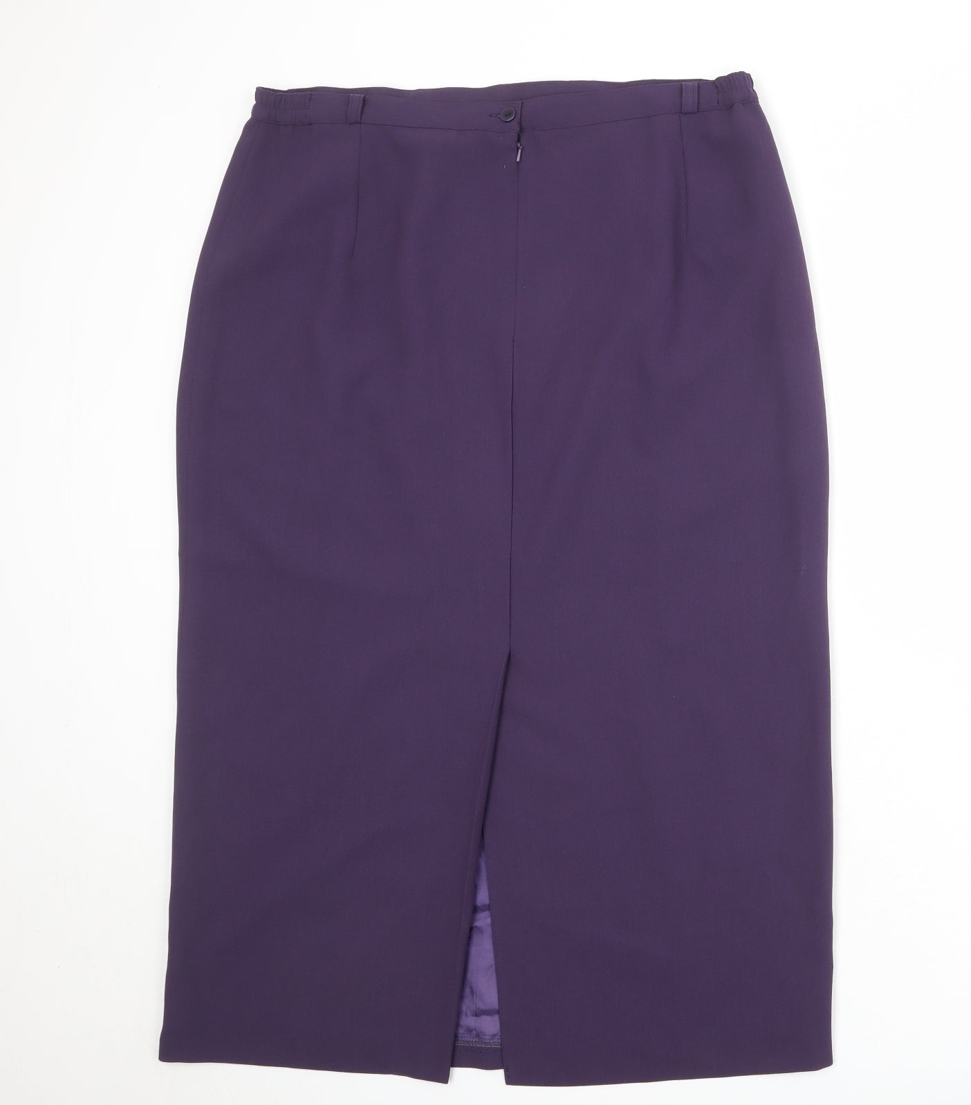 Lucinda Grey Womens Purple Polyester A-Line Skirt Size 20 Zip