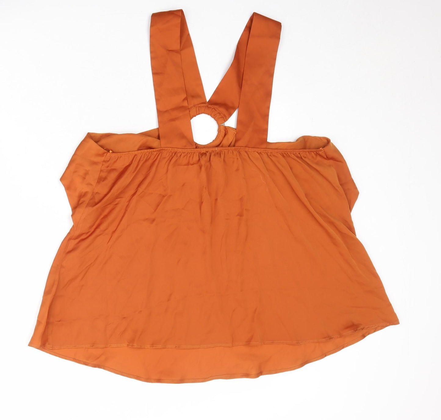 NEXT Womens Orange Polyester Camisole Tank Size 20 V-Neck - Ring Detail