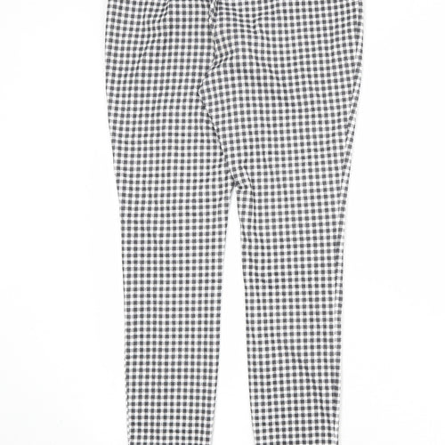 Faded Glory Womens Black Check Viscose Trousers Size S Regular