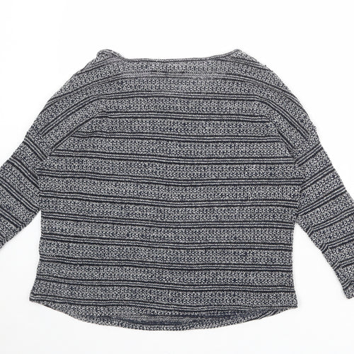 New Look Womens Multicoloured Round Neck Striped Polyester Pullover Jumper Size 10