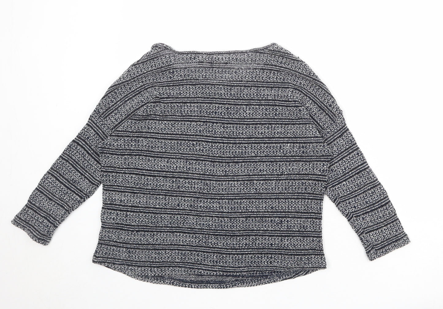 New Look Womens Multicoloured Round Neck Striped Polyester Pullover Jumper Size 10