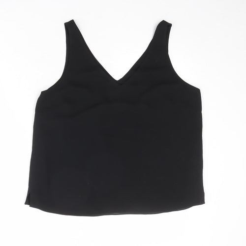 Phase Eight Womens Black Polyester Basic Tank Size 14 V-Neck