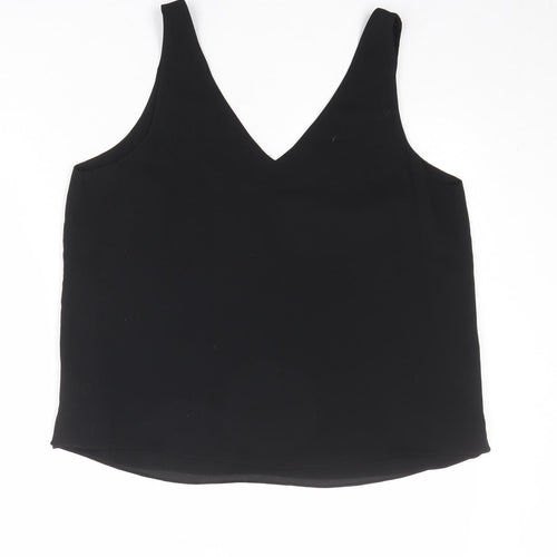 Phase Eight Womens Black Polyester Basic Tank Size 14 V-Neck