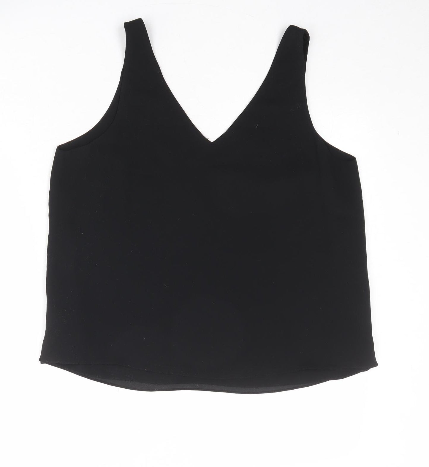 Phase Eight Womens Black Polyester Basic Tank Size 14 V-Neck