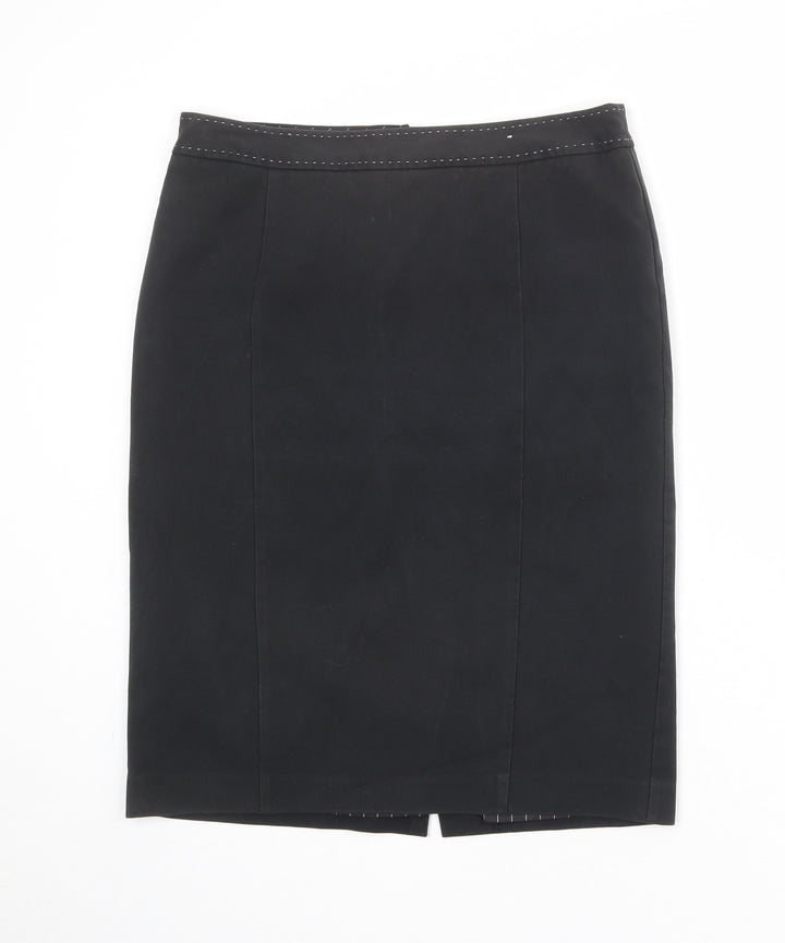NEXT Womens Grey Polyester A-Line Skirt Size 12 Zip