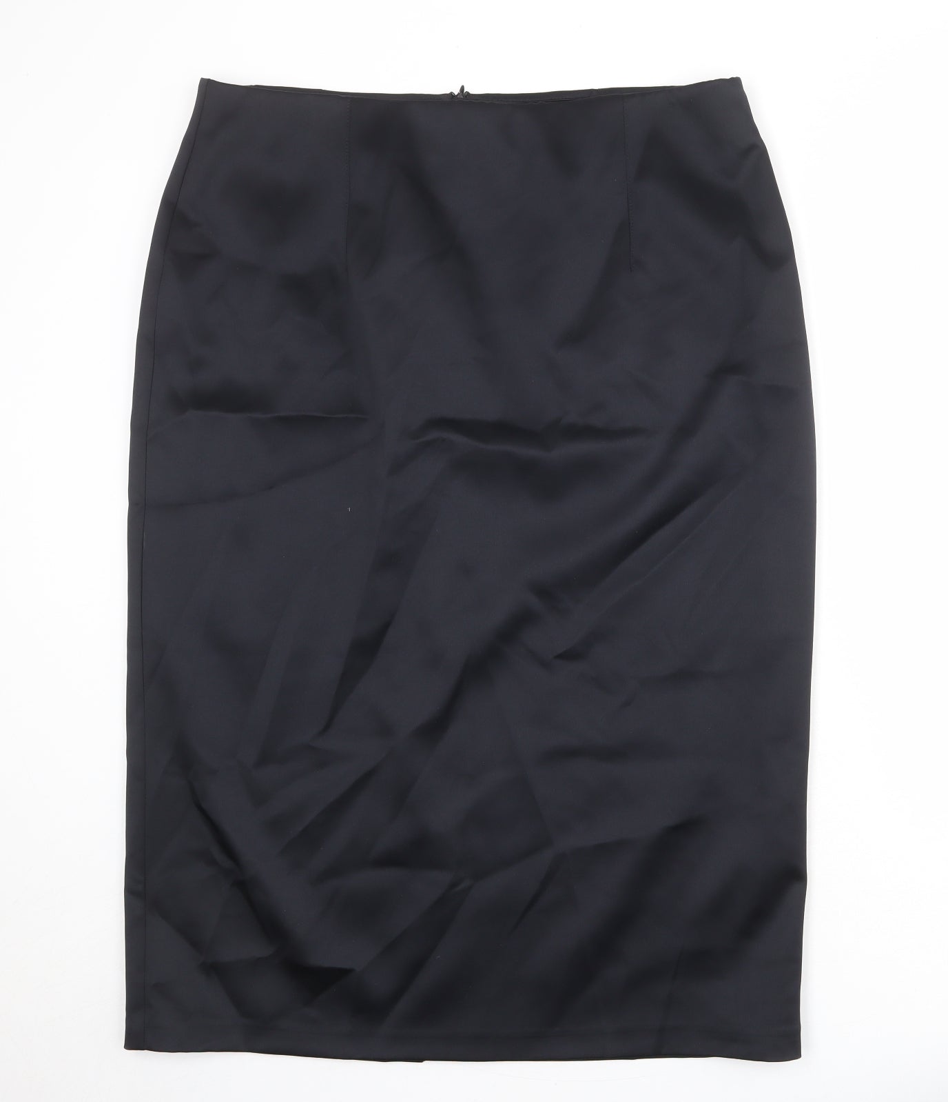 Marks and Spencer Womens Black Polyester Straight & Pencil Skirt Size 20 Zip