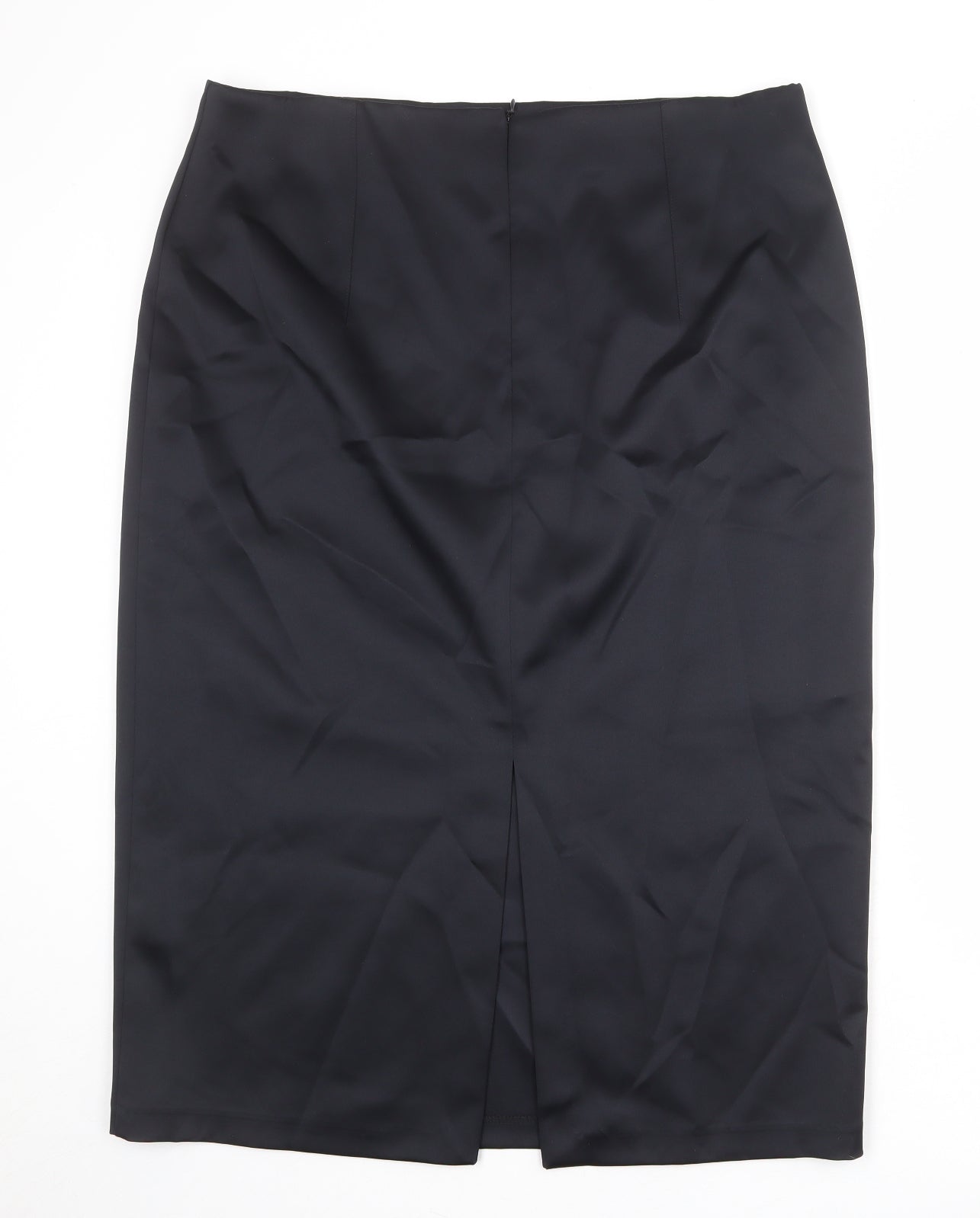Marks and Spencer Womens Black Polyester Straight & Pencil Skirt Size 20 Zip