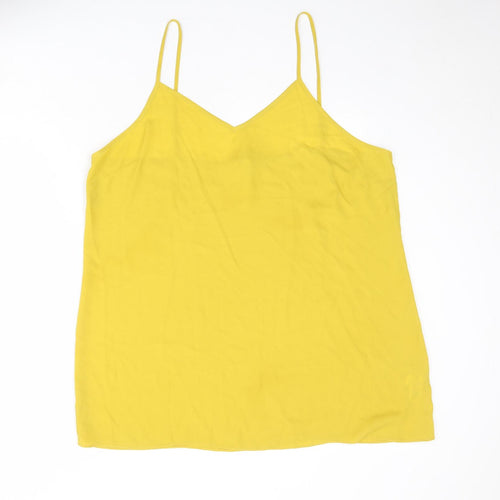 NEXT Womens Yellow Polyester Camisole Tank Size 20 V-Neck