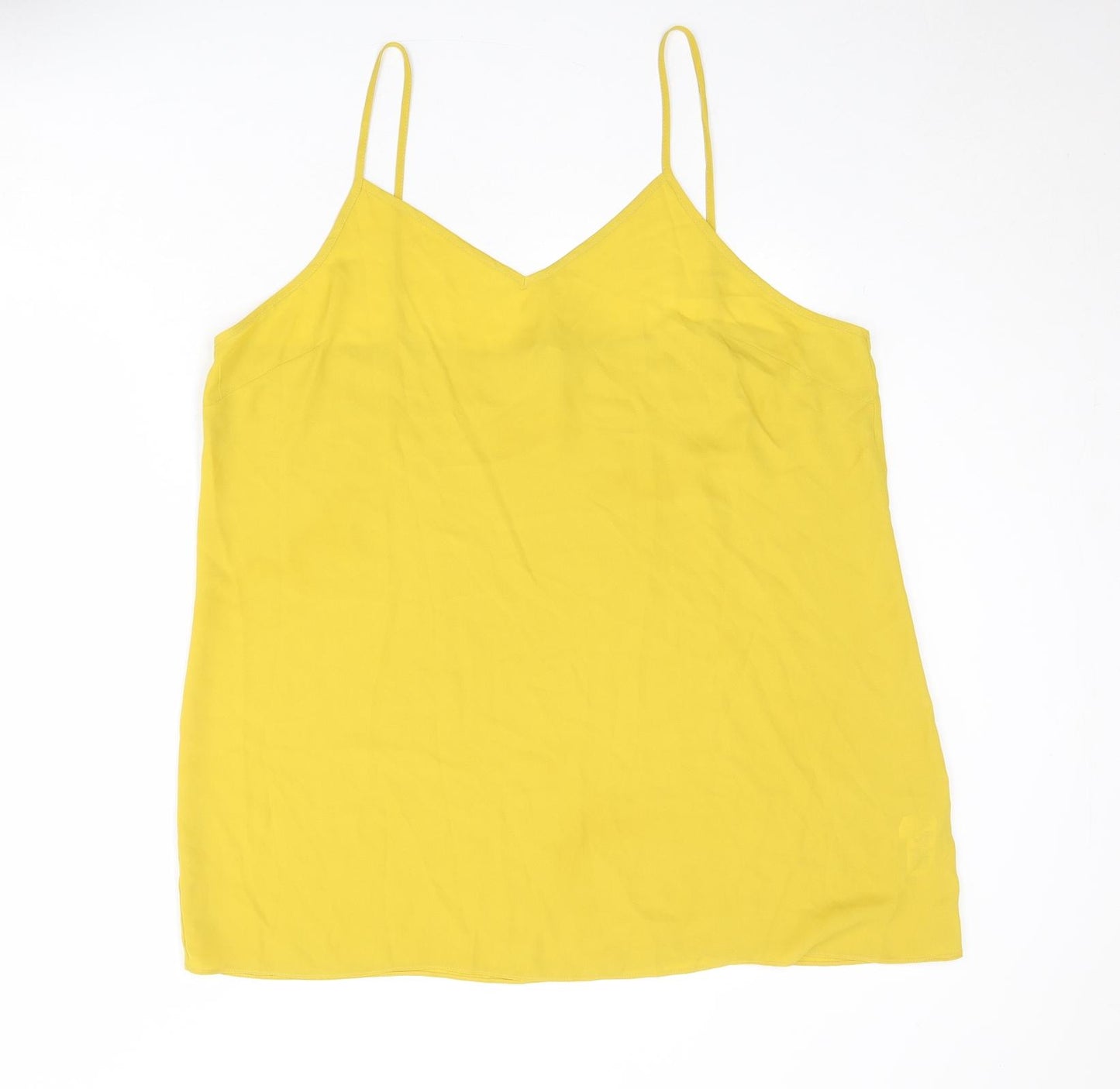 NEXT Womens Yellow Polyester Camisole Tank Size 20 V-Neck