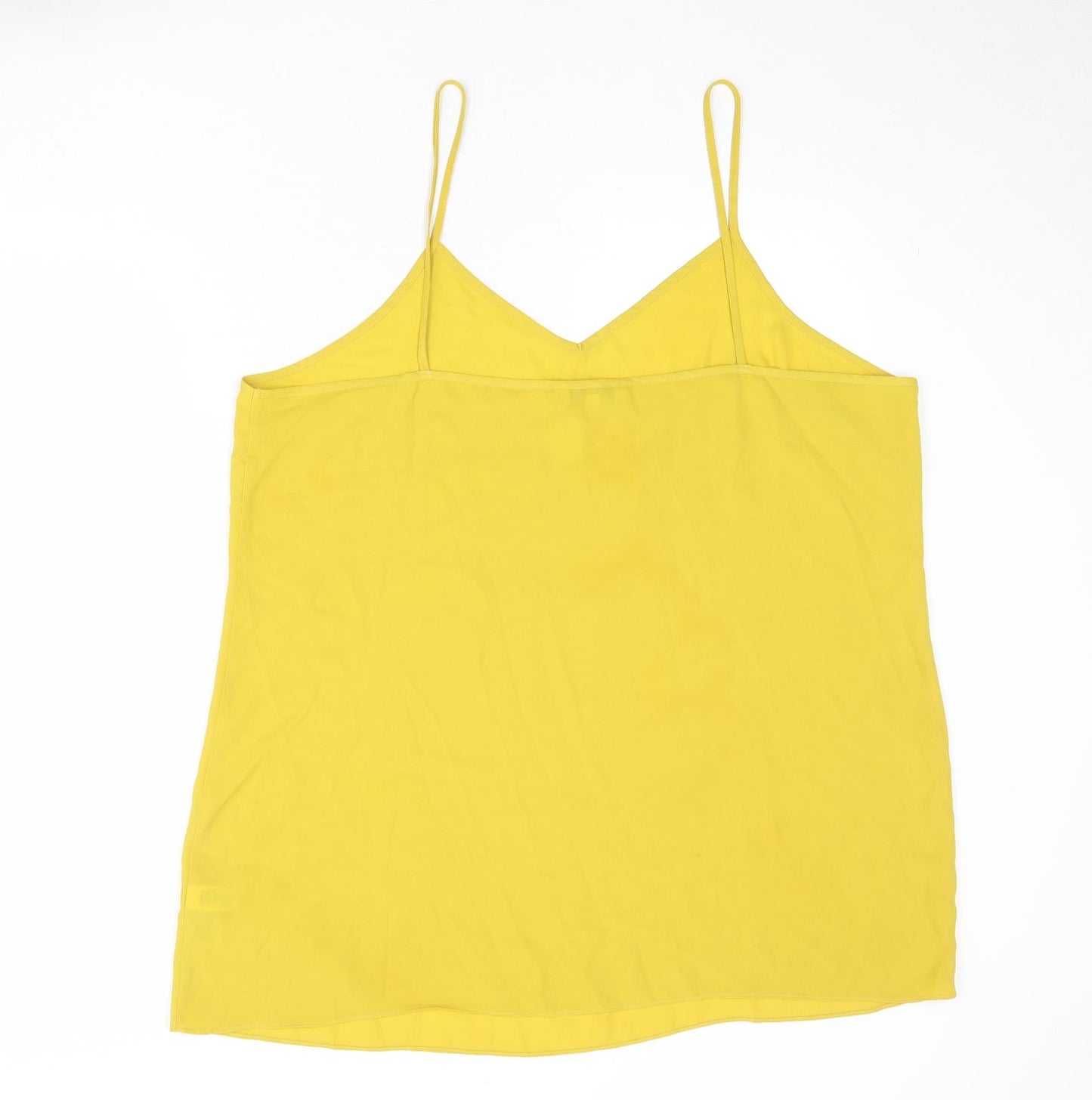 NEXT Womens Yellow Polyester Camisole Tank Size 20 V-Neck