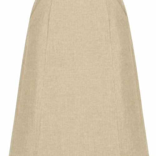 Collectables Womens Beige Acetate A-Line Skirt Size 14 Zip