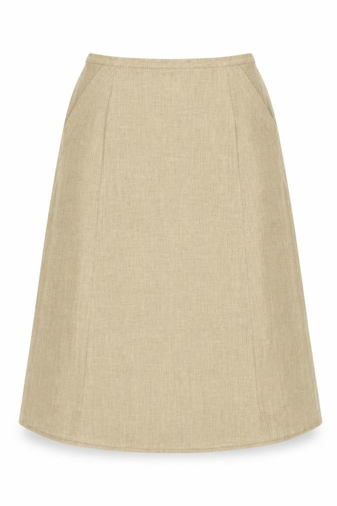 Collectables Womens Beige Acetate A-Line Skirt Size 14 Zip