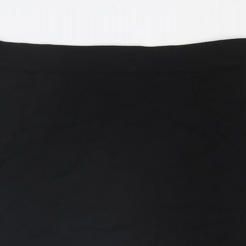 Divided by H&M Womens Black Viscose A-Line Skirt Size M Zip