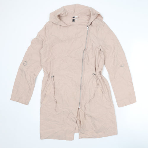Divided by H&M Womens Pink Parka Coat Size 10 Zip