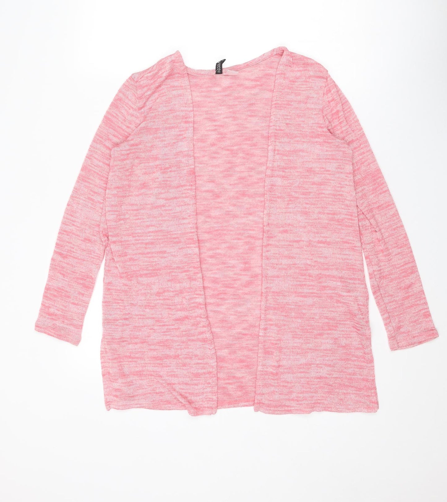 Divided by H&M Womens Pink V-Neck Polyester Cardigan Jumper Size S