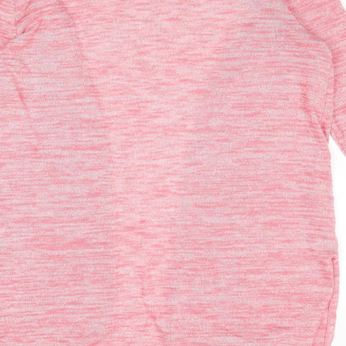 Divided by H&M Womens Pink V-Neck Polyester Cardigan Jumper Size S