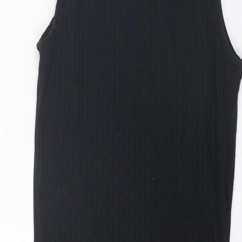 Nasty Gal Womens Black Polyester Bodysuit One-Piece Size 6 Snap