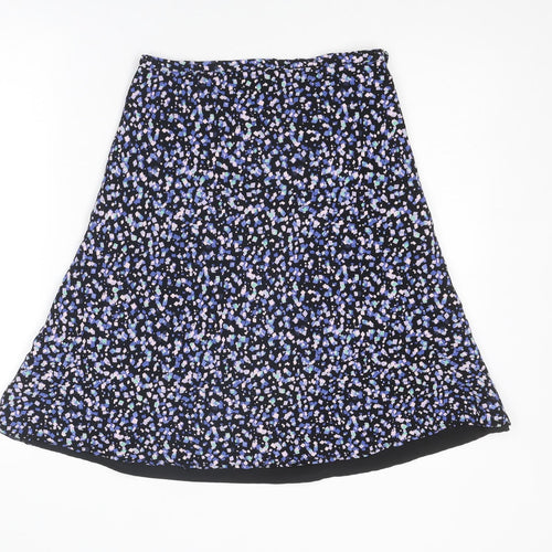 Marks and Spencer Womens Multicoloured Geometric Viscose Swing Skirt Size 8 Zip
