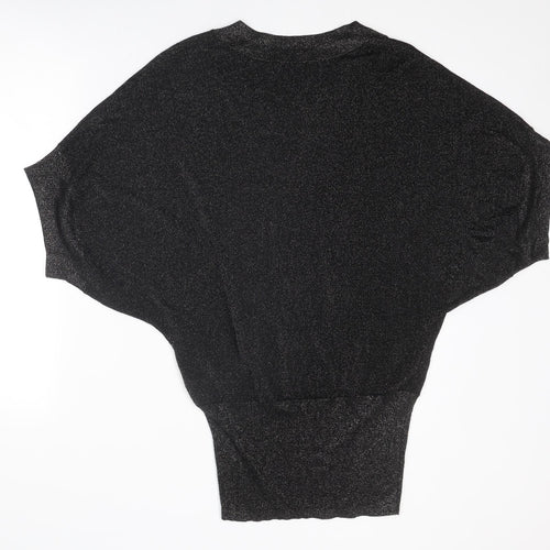Phase Eight Womens Black V-Neck Viscose Pullover Jumper Size 10