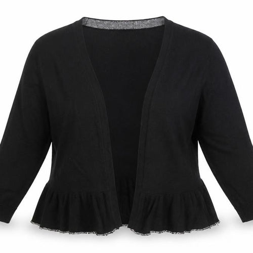 M&Co Womens Black V-Neck Viscose Cardigan Jumper Size 12