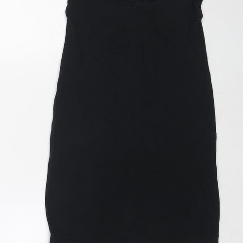 Miss Selfridge Womens Black Cotton Basic Blouse Size 10 Sweetheart - Strapless