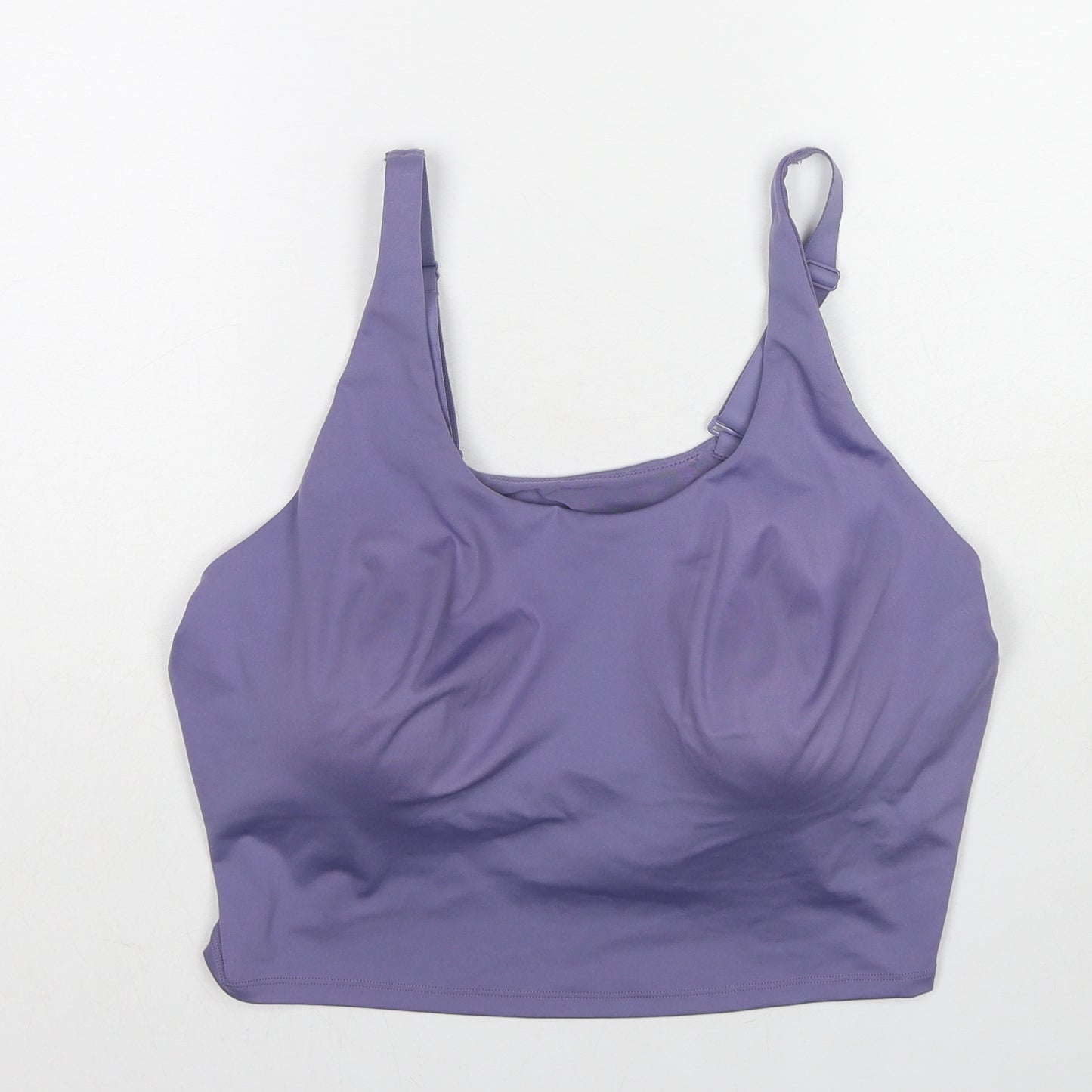 Marks and Spencer Womens Purple Polyester Cropped Tank Size 22 Scoop Neck Pullover - Sports Bra