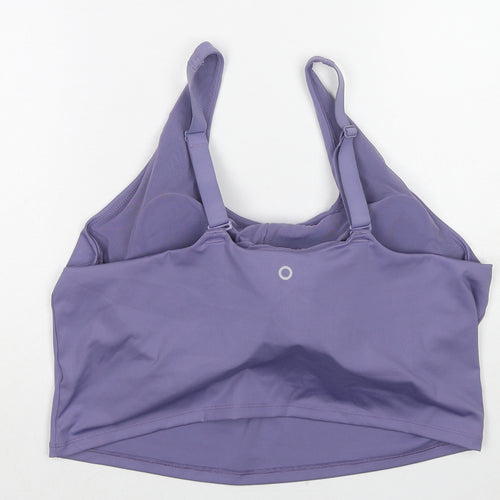 Marks and Spencer Womens Purple Polyester Cropped Tank Size 22 Scoop Neck Pullover - Sports Bra