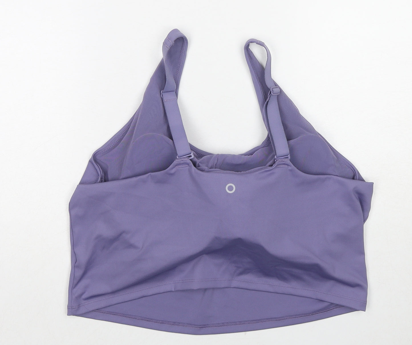 Marks and Spencer Womens Purple Polyester Cropped Tank Size 22 Scoop Neck Pullover - Sports Bra