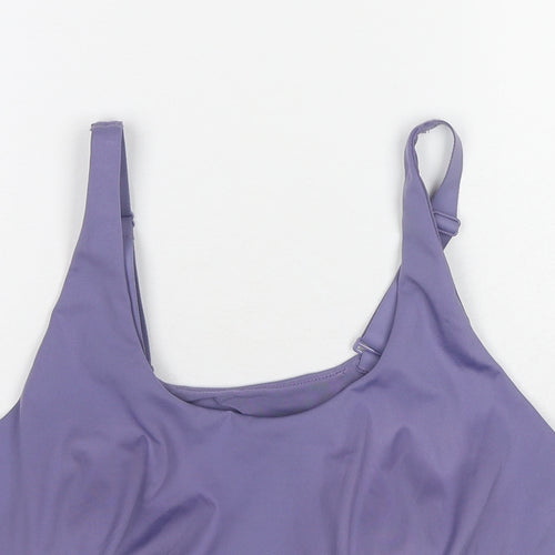 Marks and Spencer Womens Purple Polyester Cropped Tank Size 22 Scoop Neck Pullover - Sports Bra