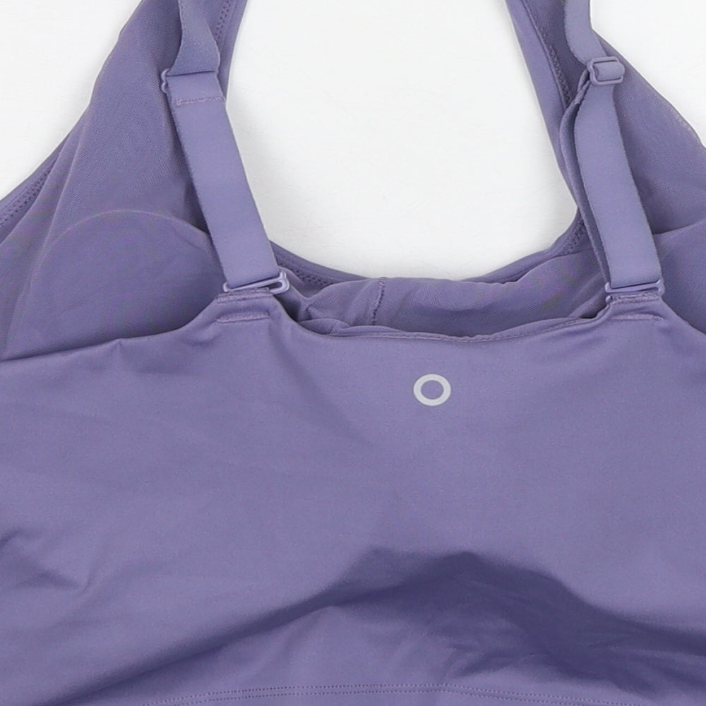 Marks and Spencer Womens Purple Polyester Cropped Tank Size 22 Scoop Neck Pullover - Sports Bra