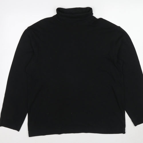 BHS Womens Black Cotton Pullover Sweatshirt Size L Pullover