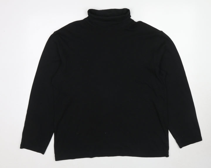 BHS Womens Black Cotton Pullover Sweatshirt Size L Pullover