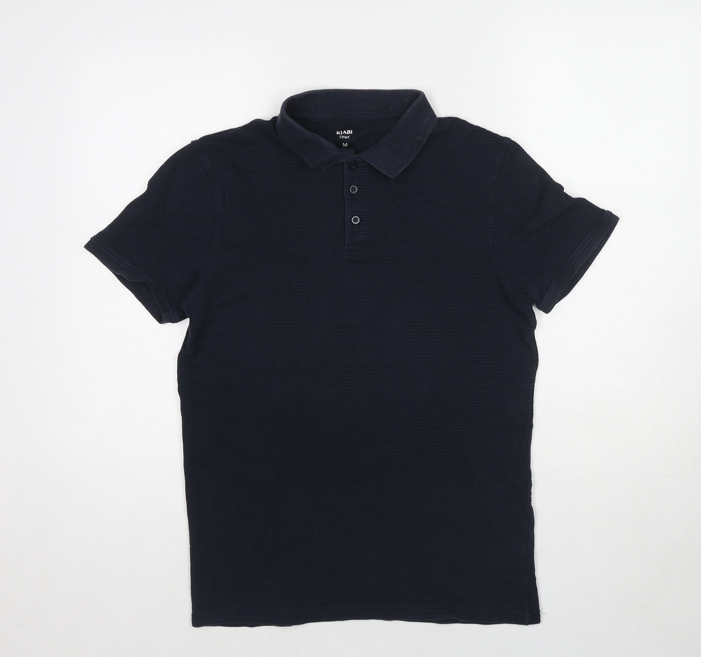 Kiabi Mens Blue Polyester Polo Size M Collared Button
