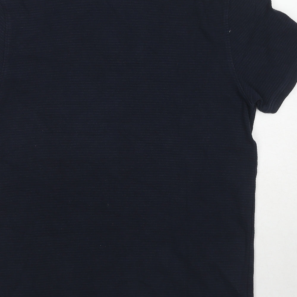 Kiabi Mens Blue Polyester Polo Size M Collared Button