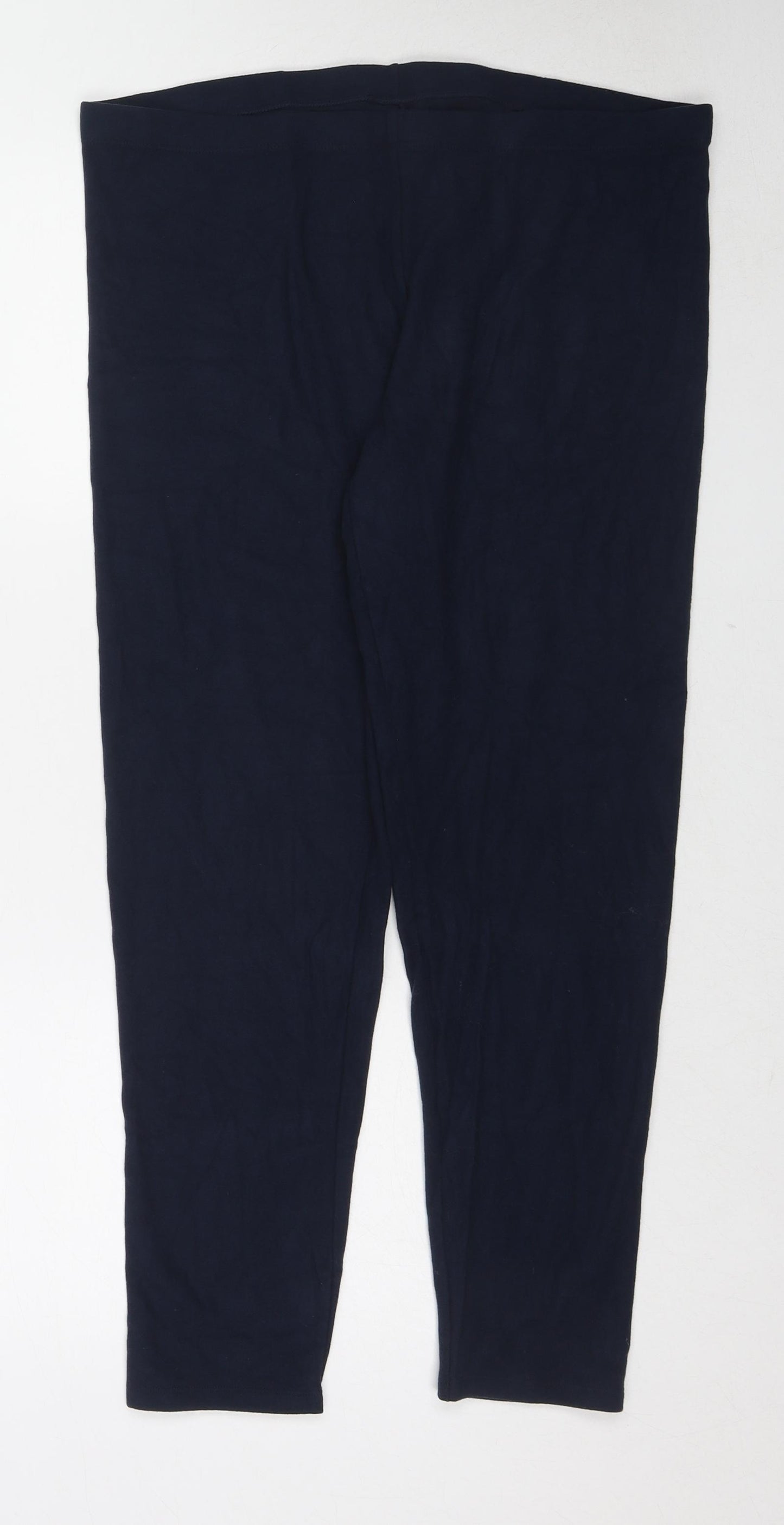 Marks and Spencer Womens Blue Viscose Carrot Leggings Size 22