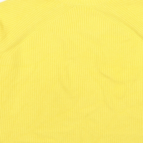 Marks and Spencer Womens Yellow Roll Neck Viscose Pullover Jumper Size S