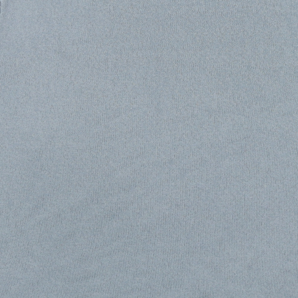 Marks and Spencer Womens Blue Acrylic Basic T-Shirt Size 12 Round Neck