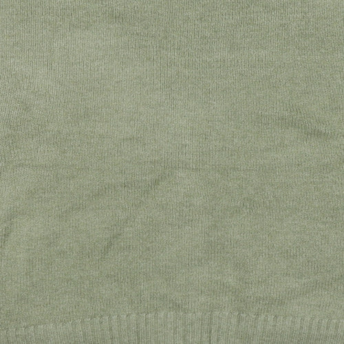 Marks and Spencer Womens Green V-Neck Polyester Cardigan Jumper Size L