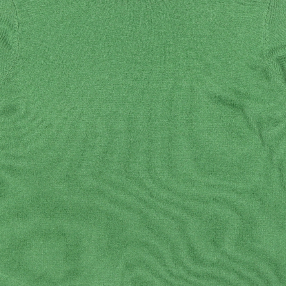 Marks and Spencer Womens Green Roll Neck Acrylic Pullover Jumper Size 14