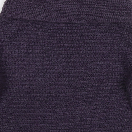 Marks and Spencer Womens Purple Roll Neck Acrylic Pullover Jumper Size 10