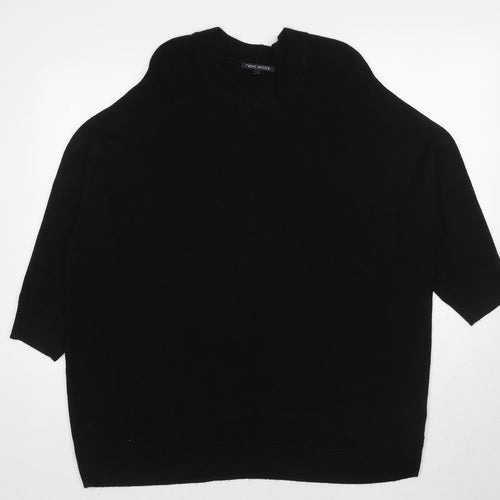 NEXT Womens Black Round Neck Acrylic Pullover Jumper Size XL