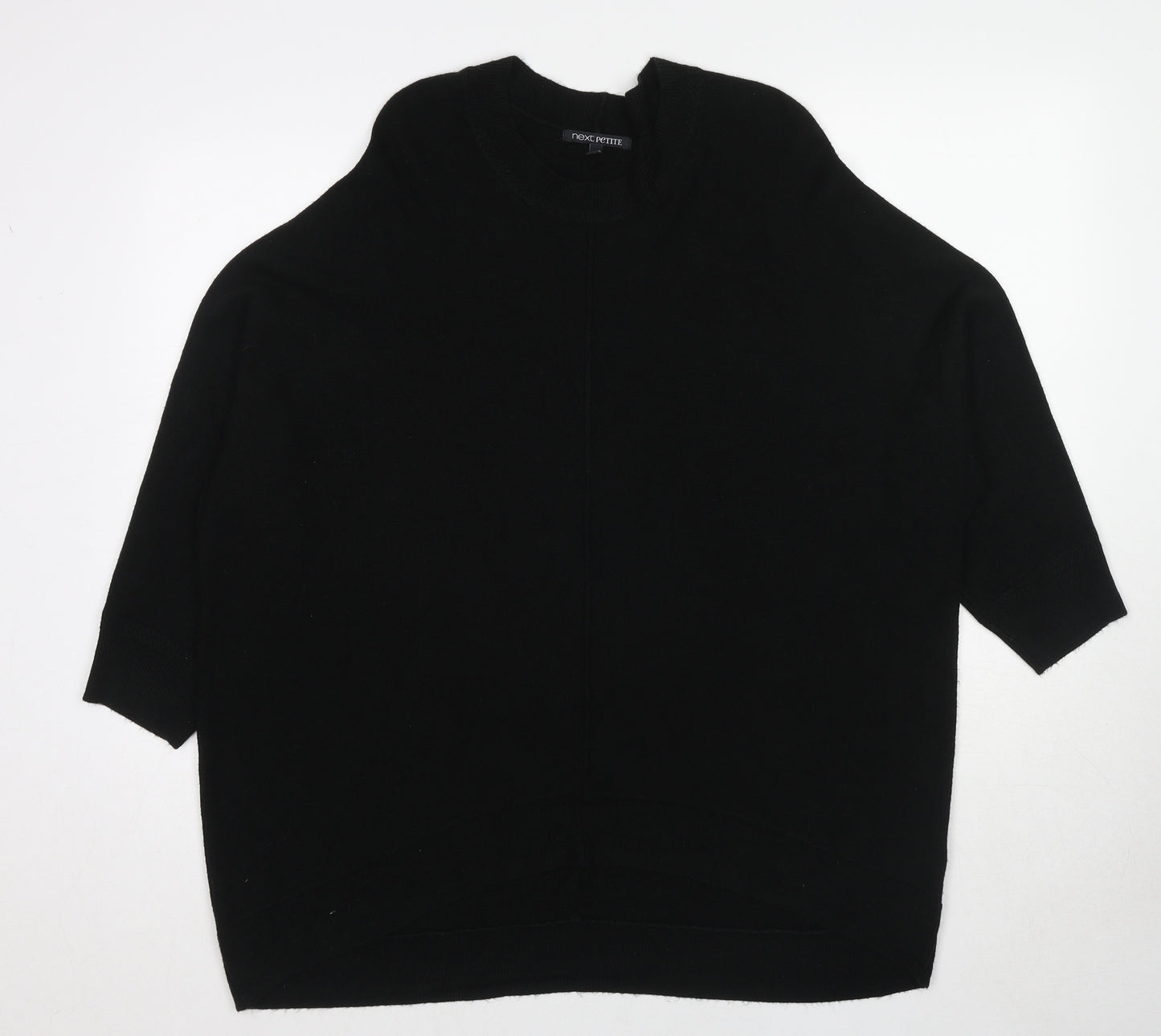 NEXT Womens Black Round Neck Acrylic Pullover Jumper Size XL
