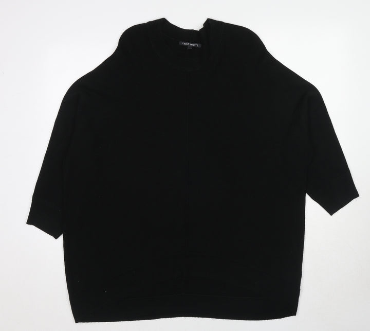 NEXT Womens Black Round Neck Acrylic Pullover Jumper Size XL