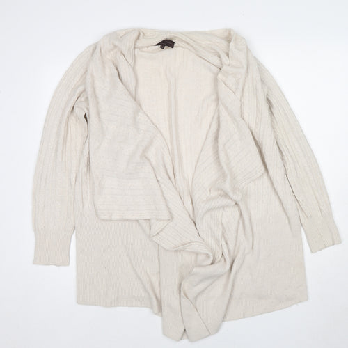 Great Plains London Womens Beige V-Neck Polyamide Cardigan Jumper Size M
