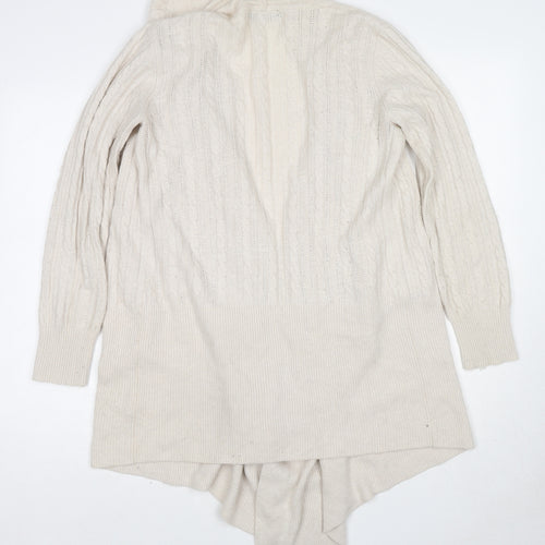 Great Plains London Womens Beige V-Neck Polyamide Cardigan Jumper Size M