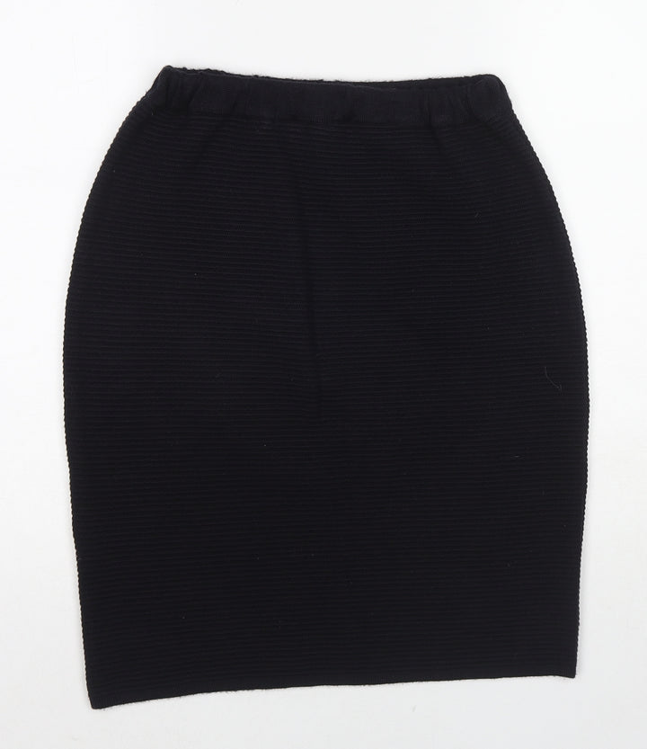 Giorgio Womens Black Acrylic Straight & Pencil Skirt Size M